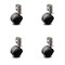 Service Caster 2 Inch Flat Black Hooded Nylon Twin Wheel Caster with Inside Mount Set SCC SCC-GR02S50D-NYS-FB-716X78-CB90-4 - alternate 1